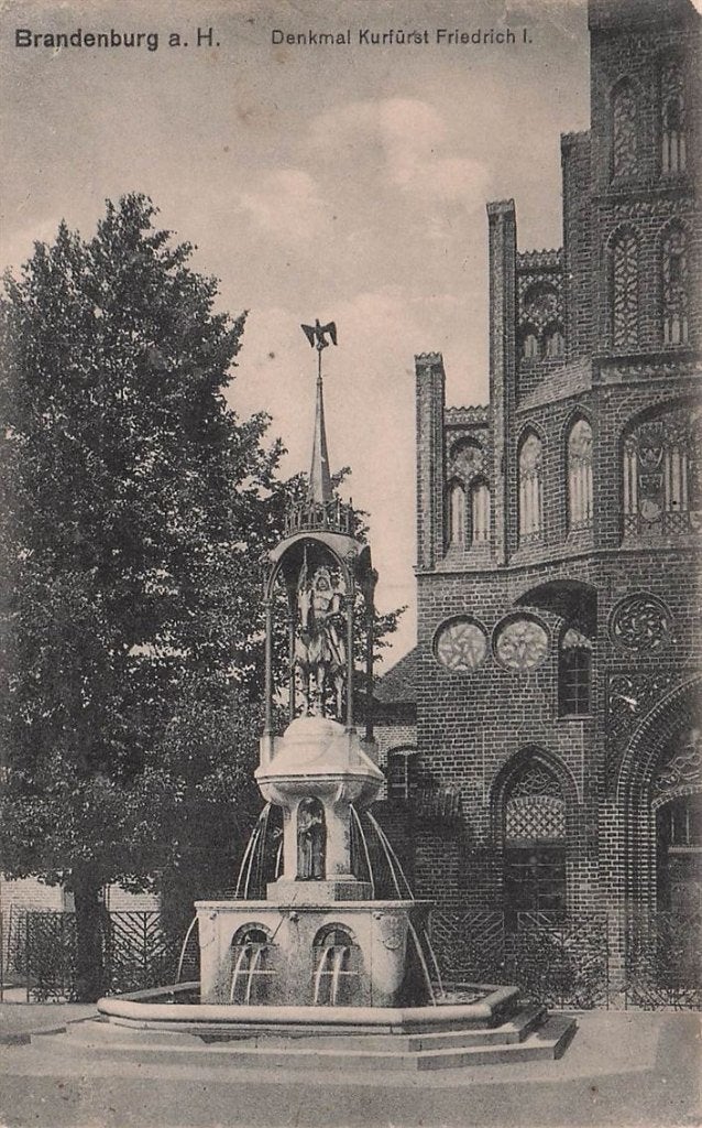 703-280-003 Brandenburg A H Denkmal Kurfürst Friedrich I, Verzenden, Voor 1920, Duitsland