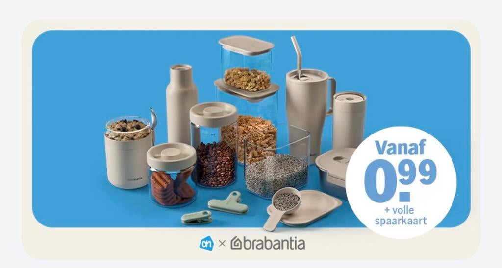 80 zegels - Brabantia - Albert Heijn - 2 volle spaarkaarten, Verzamelen, Supermarktacties, Albert Heijn, Ophalen