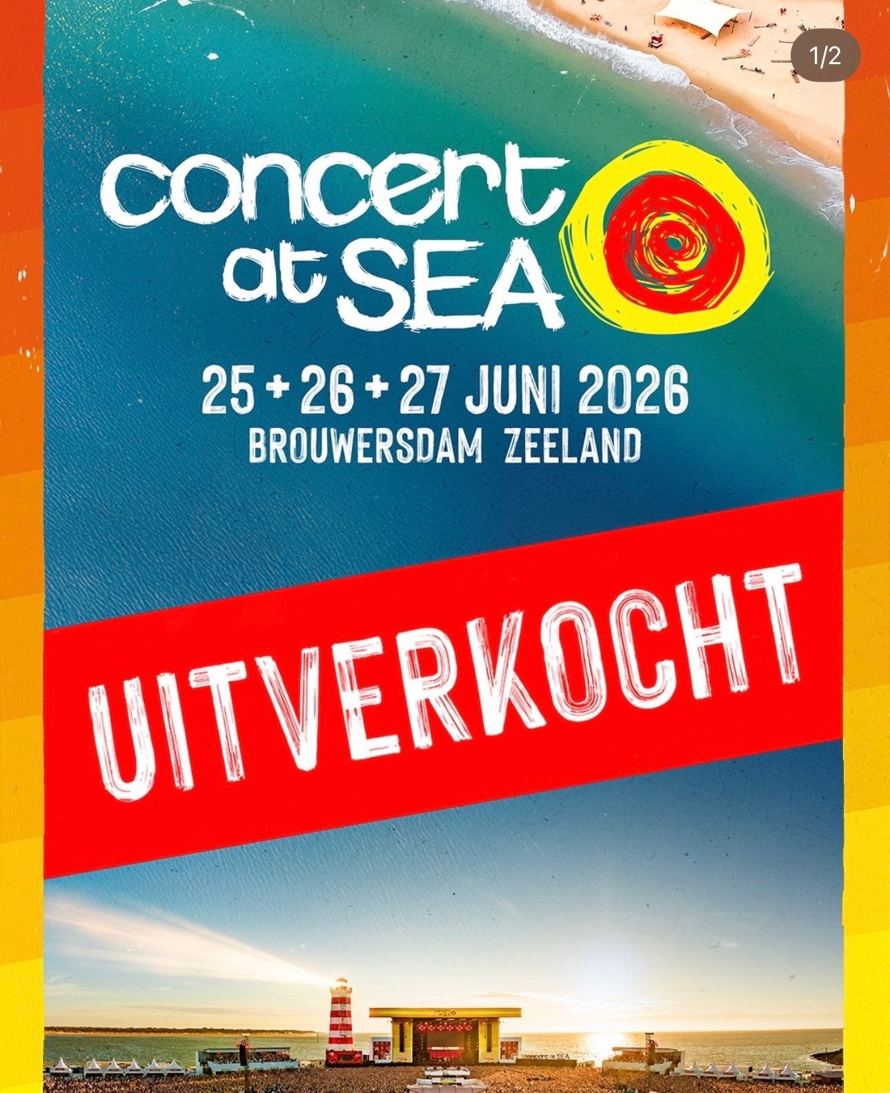 2x zaterdag tickets Concert at sea, Tickets en Kaartjes, Twee personen, Juni