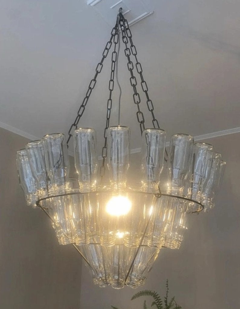Leitmotiv Bottlelamp van Bonne Platt, Ophalen, Kroonluchter, E27 (groot), Glas