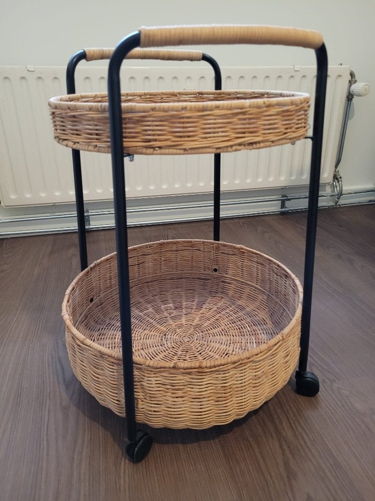 Roltafel met bergruimte (LUBBAN, IKEA), Ophalen, Gebruikt, 50 tot 100 cm, Rond