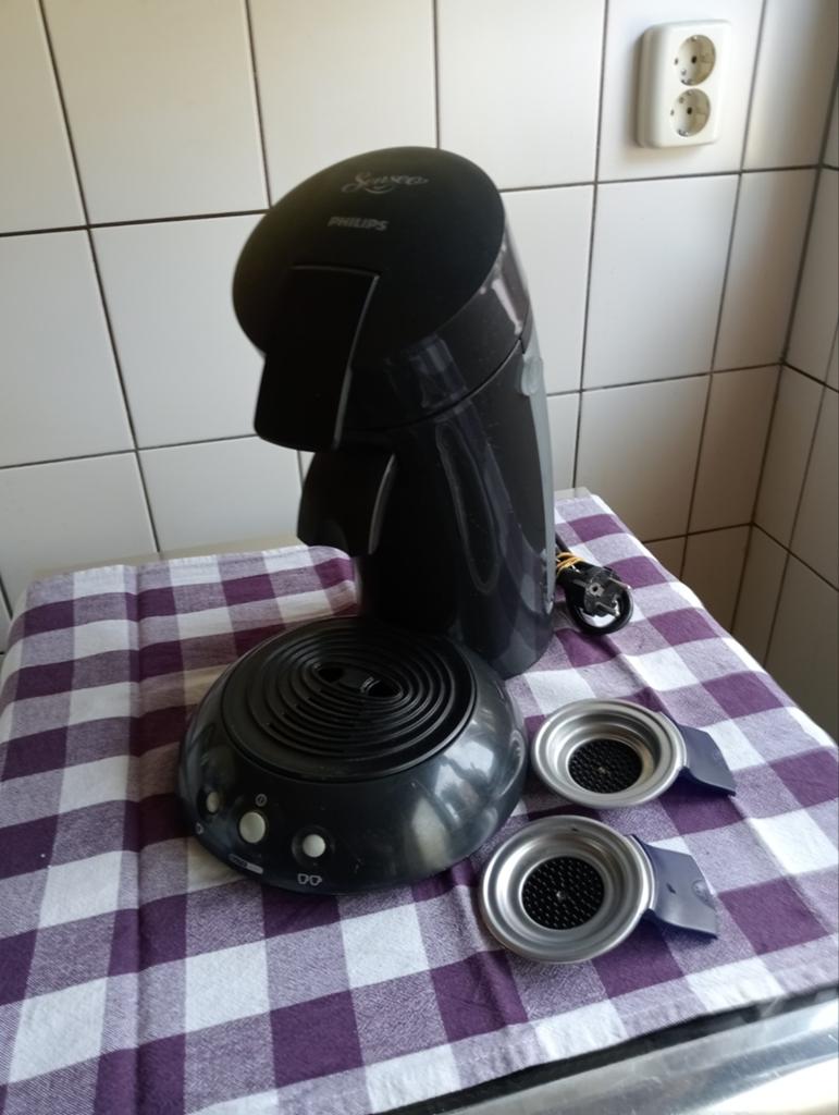 Senseo koffiepad apparaat zwart, pas ontkalkt, Koffiepads en cups, Gebruikt, Koffiemachine, Ophalen of Verzenden