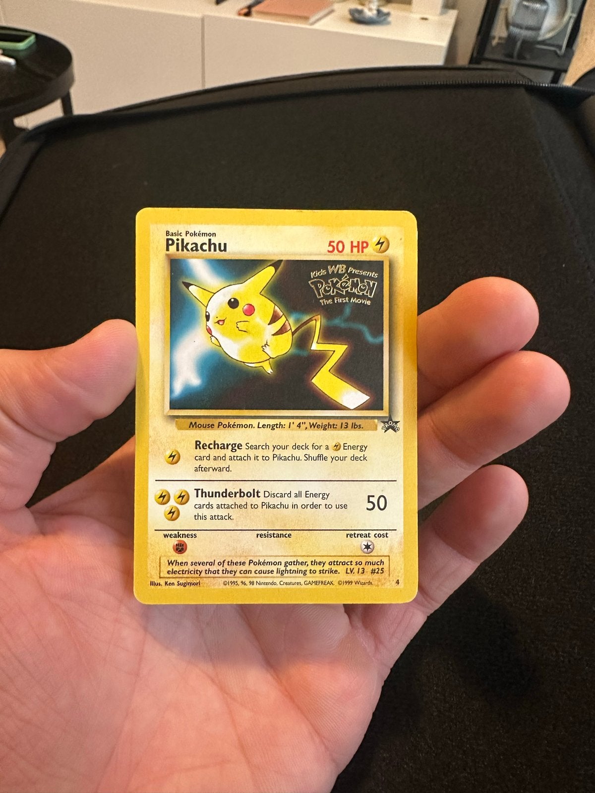 Pikachu Kids' WB Presents Pokémon The First Movie, Ophalen of Verzenden, Gebruikt, Losse kaart