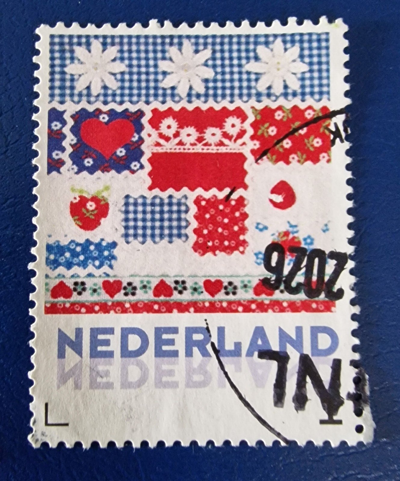kv513 Hallmark postzegel met patchwork design, Ophalen of Verzenden, Na 1940, Gestempeld