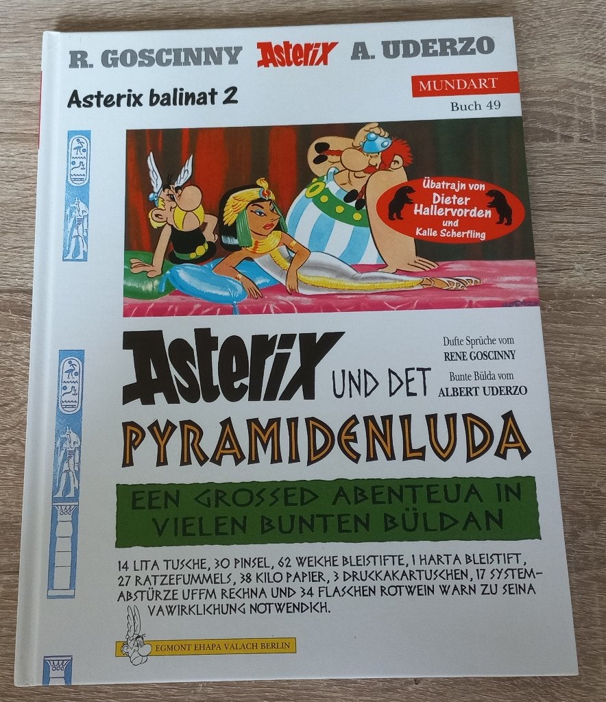 Asterix und det Pyramidenluda (Cleopatra, Mundart balinat), Eén stripboek, Ophalen of Verzenden, Zo goed als nieuw, Goscinny & Uderzo