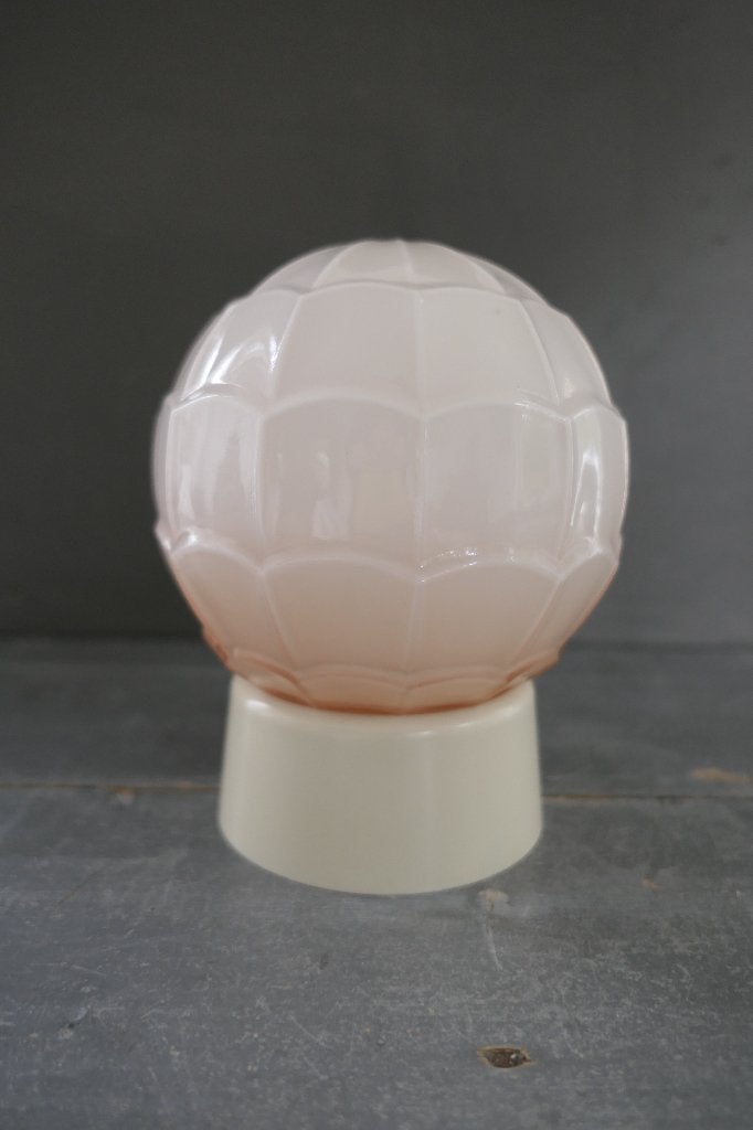 Art Deco Thabur Den Haag Plafonnière Roze Opalineglas  '30, Verzenden
