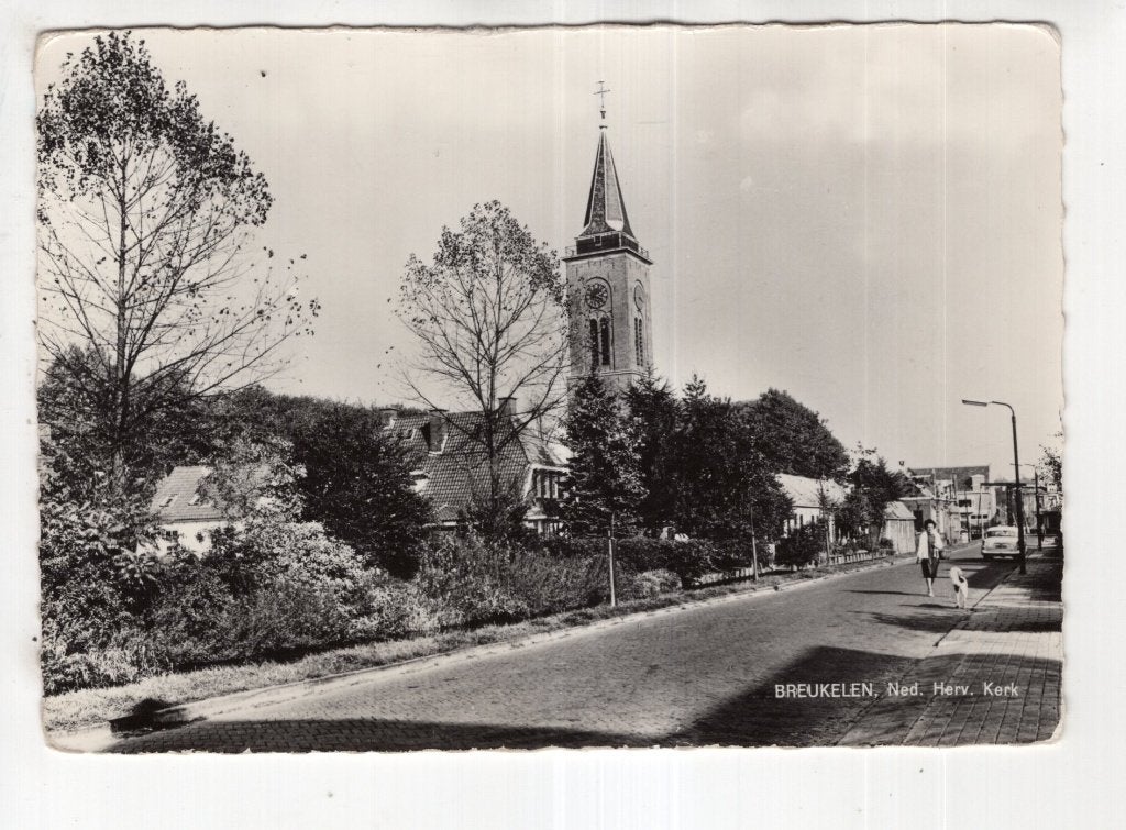 Breukelen  straatweg, Verzamelen, Ansichtkaarten | Nederland, Verzenden, 1940 tot 1960, Gelopen, Utrecht
