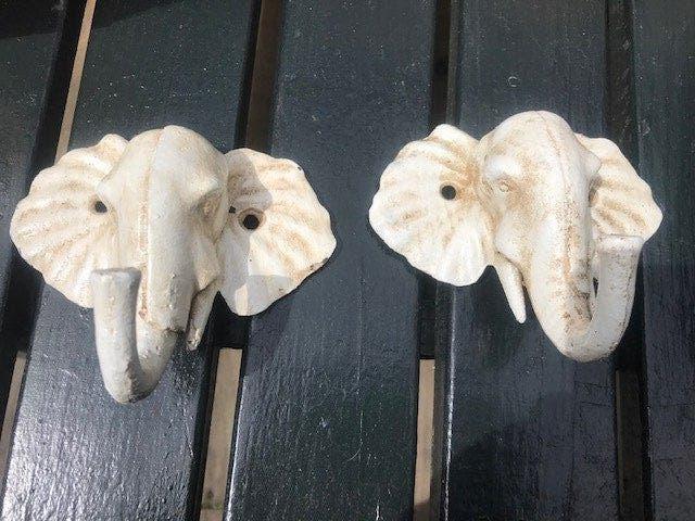 stel metalen kapstokhaken, OLIFANT, Ophalen of Verzenden