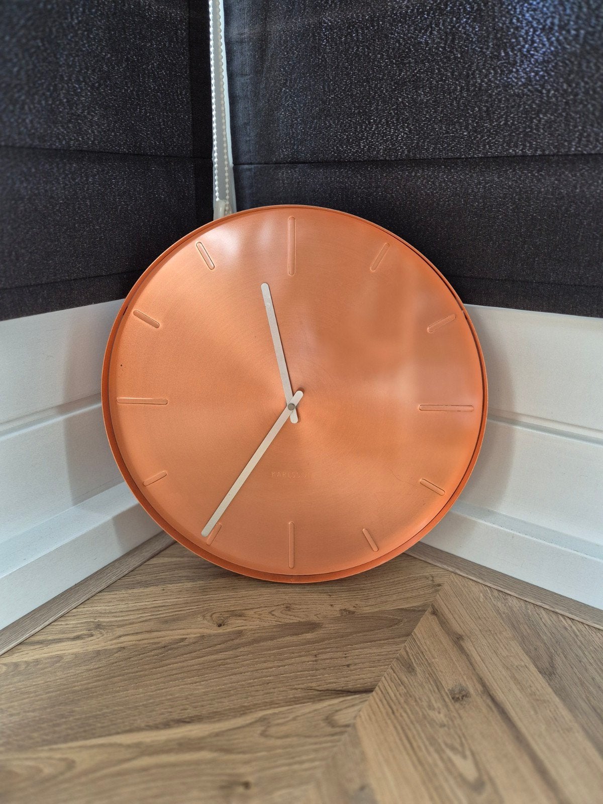 Karlsson Wandklok Koperkleurig - Ø 40 cm, Huis en Inrichting, Ophalen of Verzenden, Overige kleuren, Karlsson, Wandklok