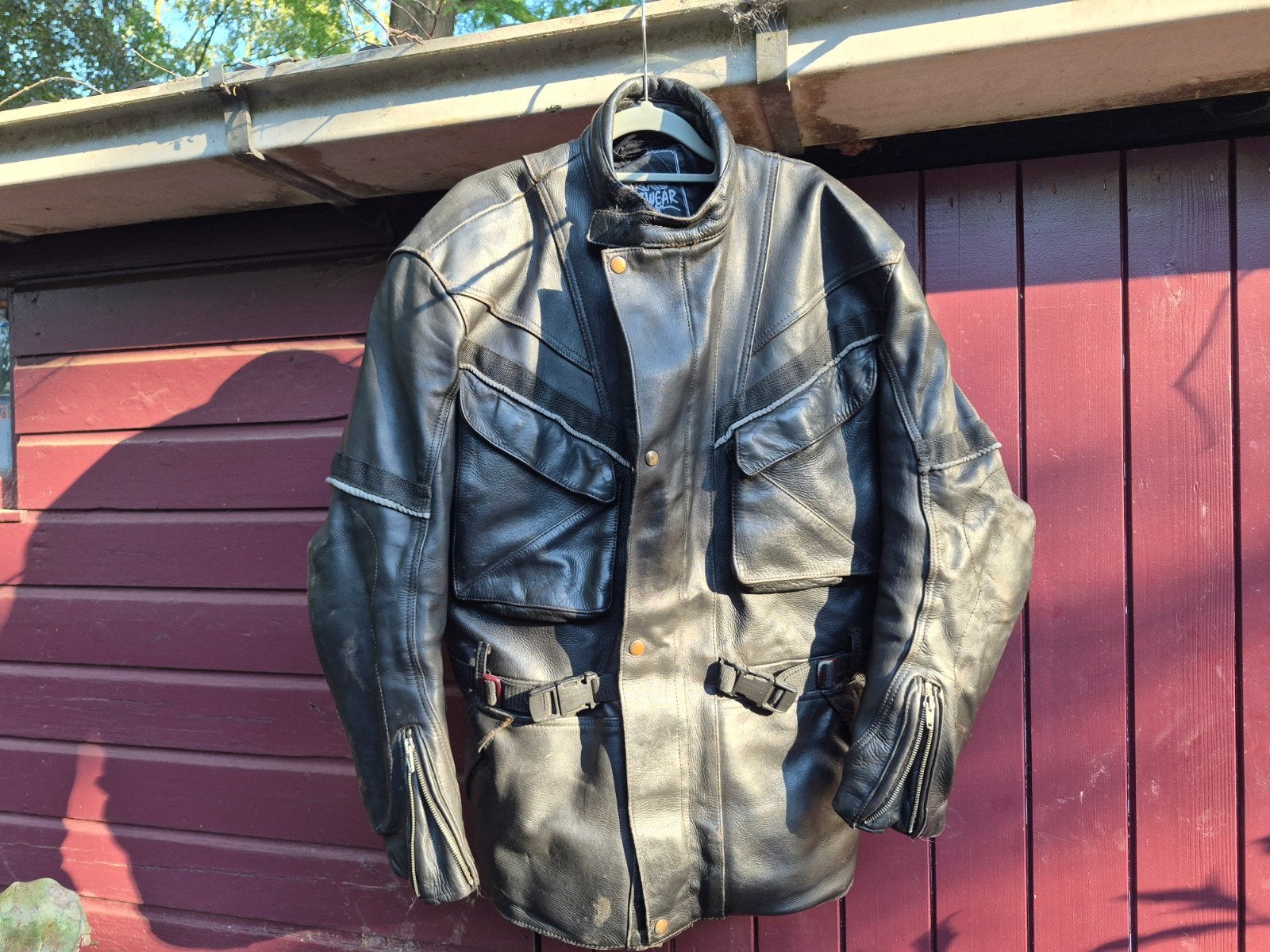 HARRO STREETWEAR vintage Leren Motorjas - Zwart, Motoren, Ophalen of Verzenden, Tweedehands, Heren, Jas | leer
