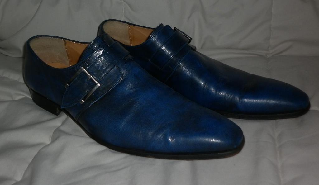 instappers maat 44,5 merk : Paulo Bellini, Loafers, Blauw, Ophalen of Verzenden, Gedragen