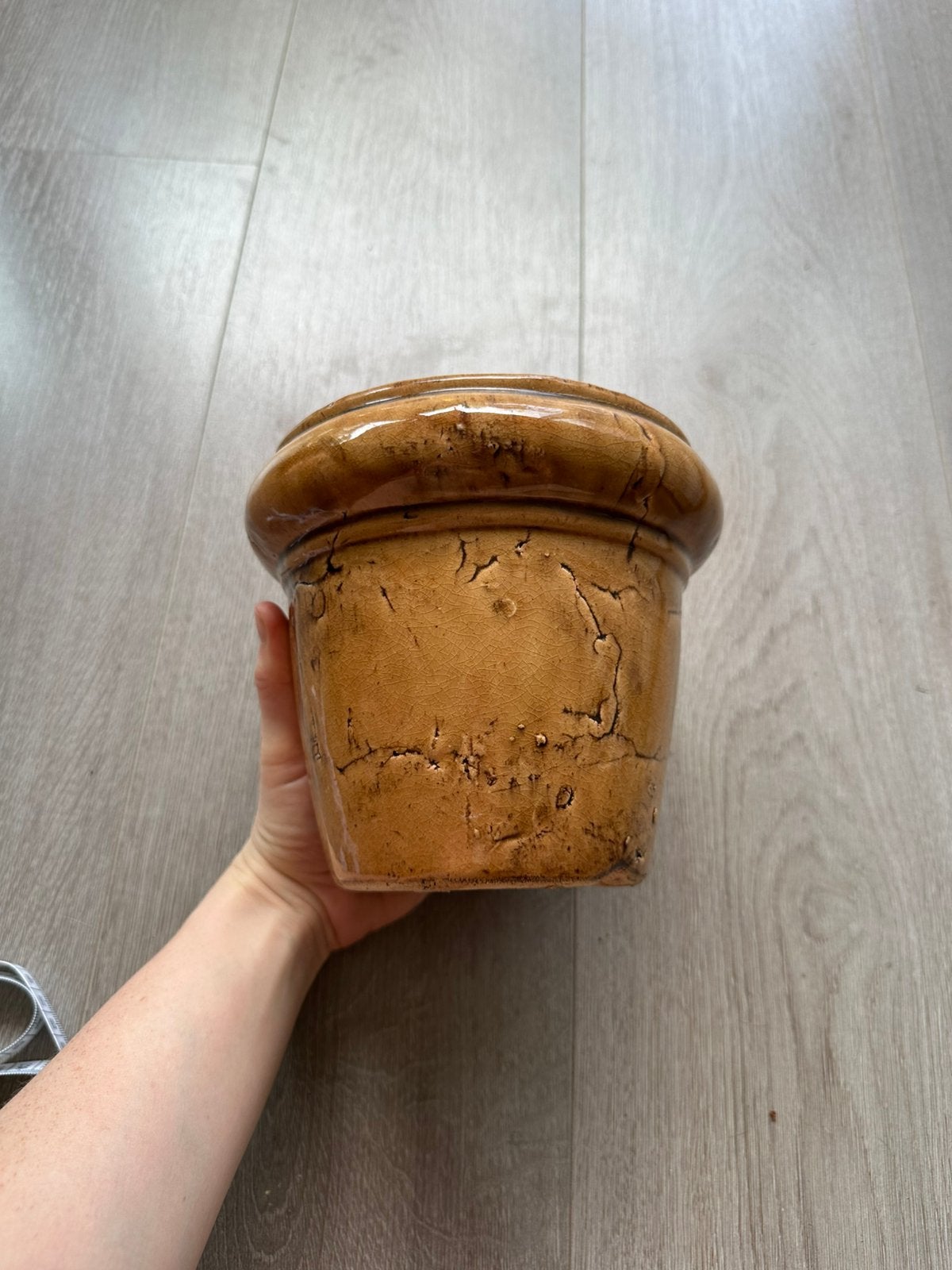 Zware plantenpot, Tuin en Terras, Bloempotten, Ophalen, Rond, Binnen, Zo goed als nieuw