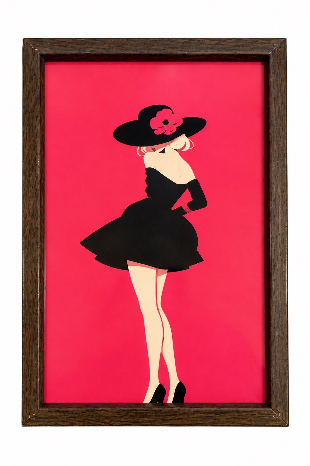 Stijlvolle ingelijste print: Vrouw met hoed tissue box, 50 – 75, Minder dan 50 cm, Bramengaard, Ophalen of Verzenden