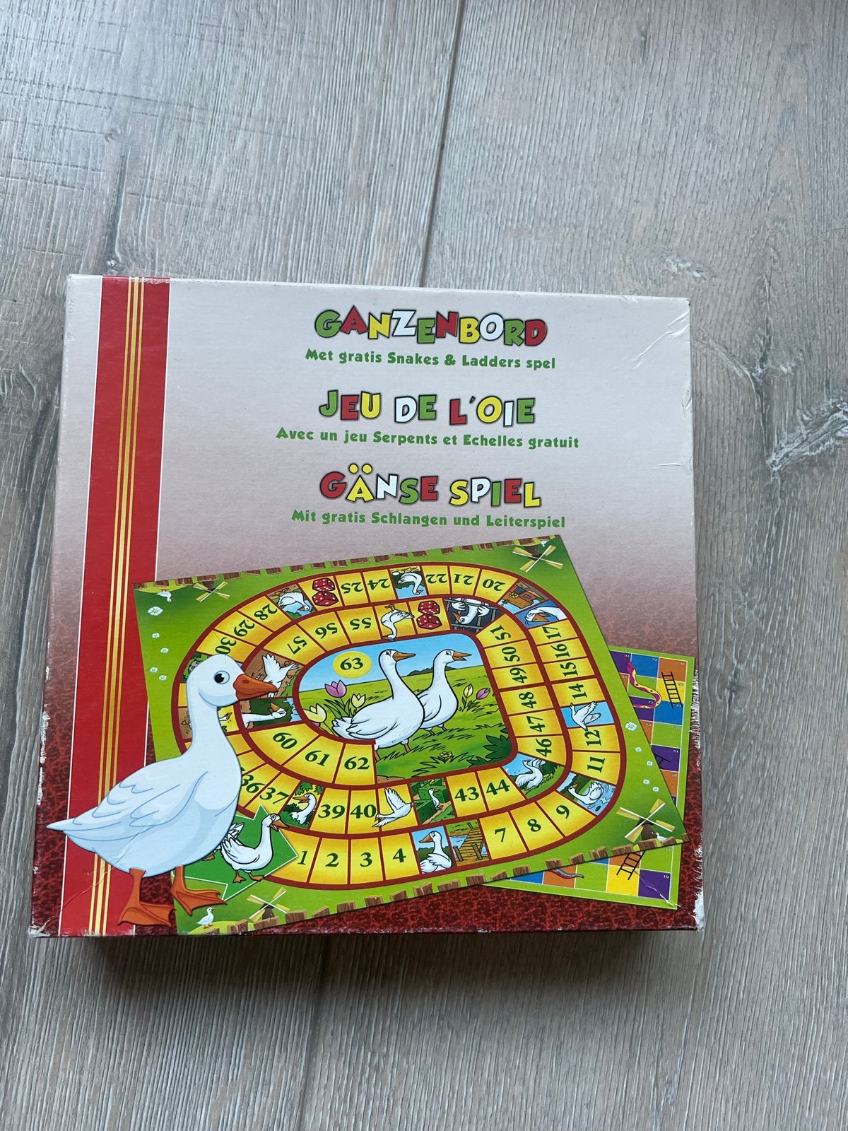 Ganzenbord spel, Drie of vier spelers, Ophalen of Verzenden, Zo goed als nieuw