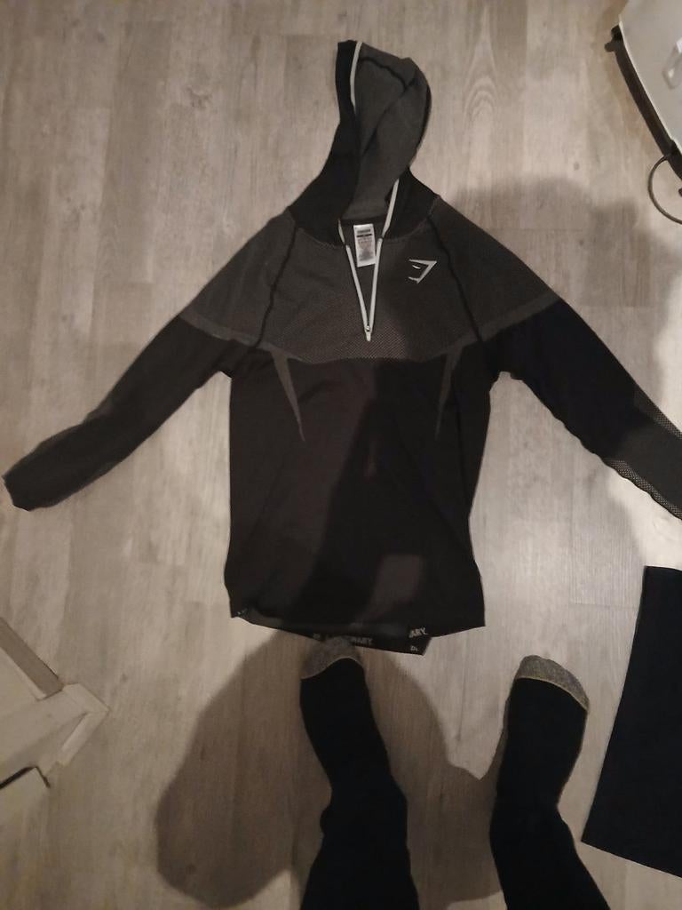 Gymshark Onyx V5 hoodie grijs M, Ophalen of Verzenden