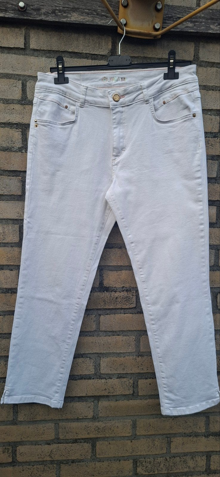 Witte capri Para Mi maat 42 high waist skinny leg, Kleding | Dames, Parami, Wit, Maat 42/44 (L), Ophalen of Verzenden
