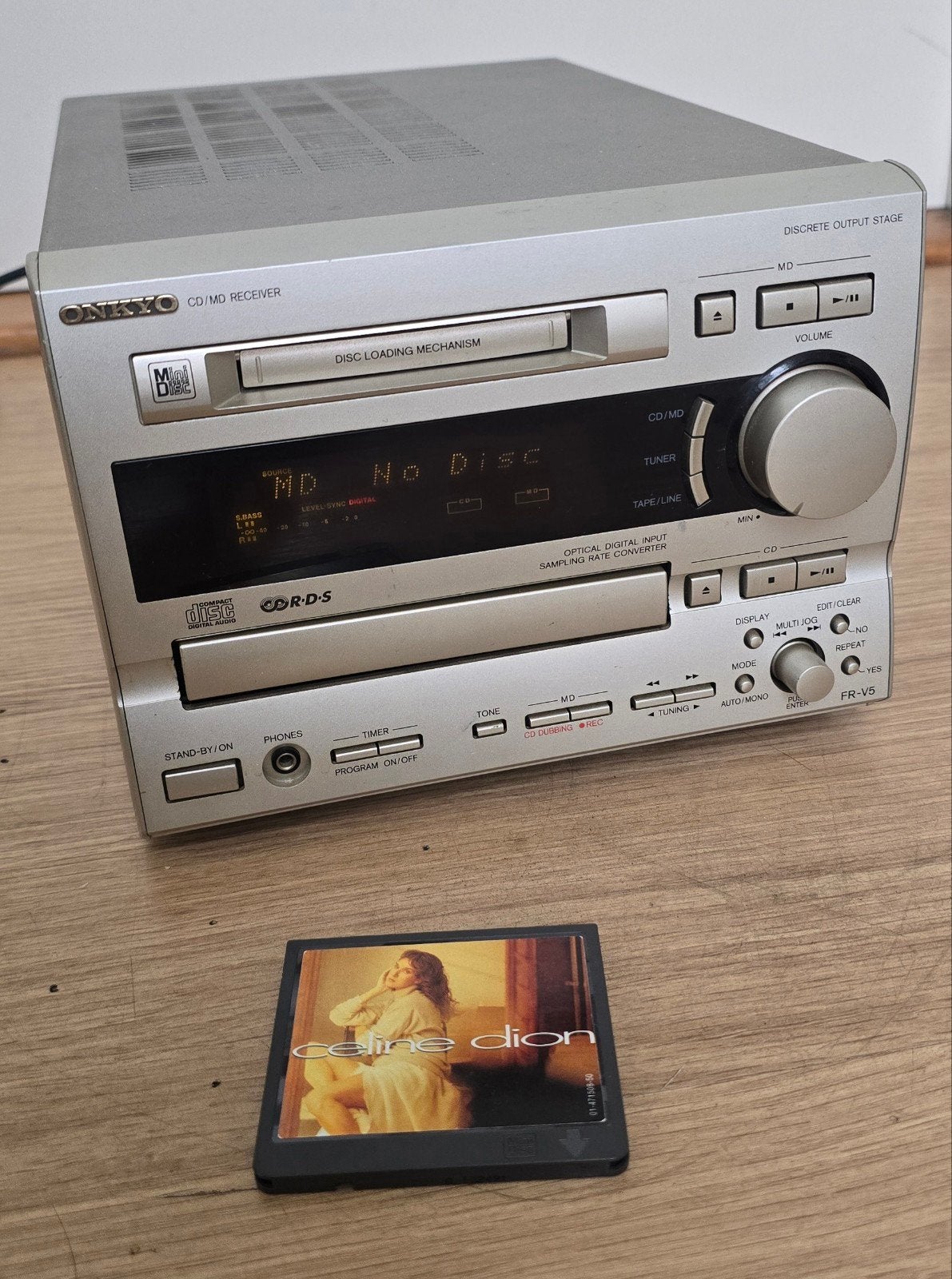 Onkyo FR-V5 CD/MD Receiver - Compacte Hifi Set, Ophalen of Verzenden, Gebruikt, Overige merken