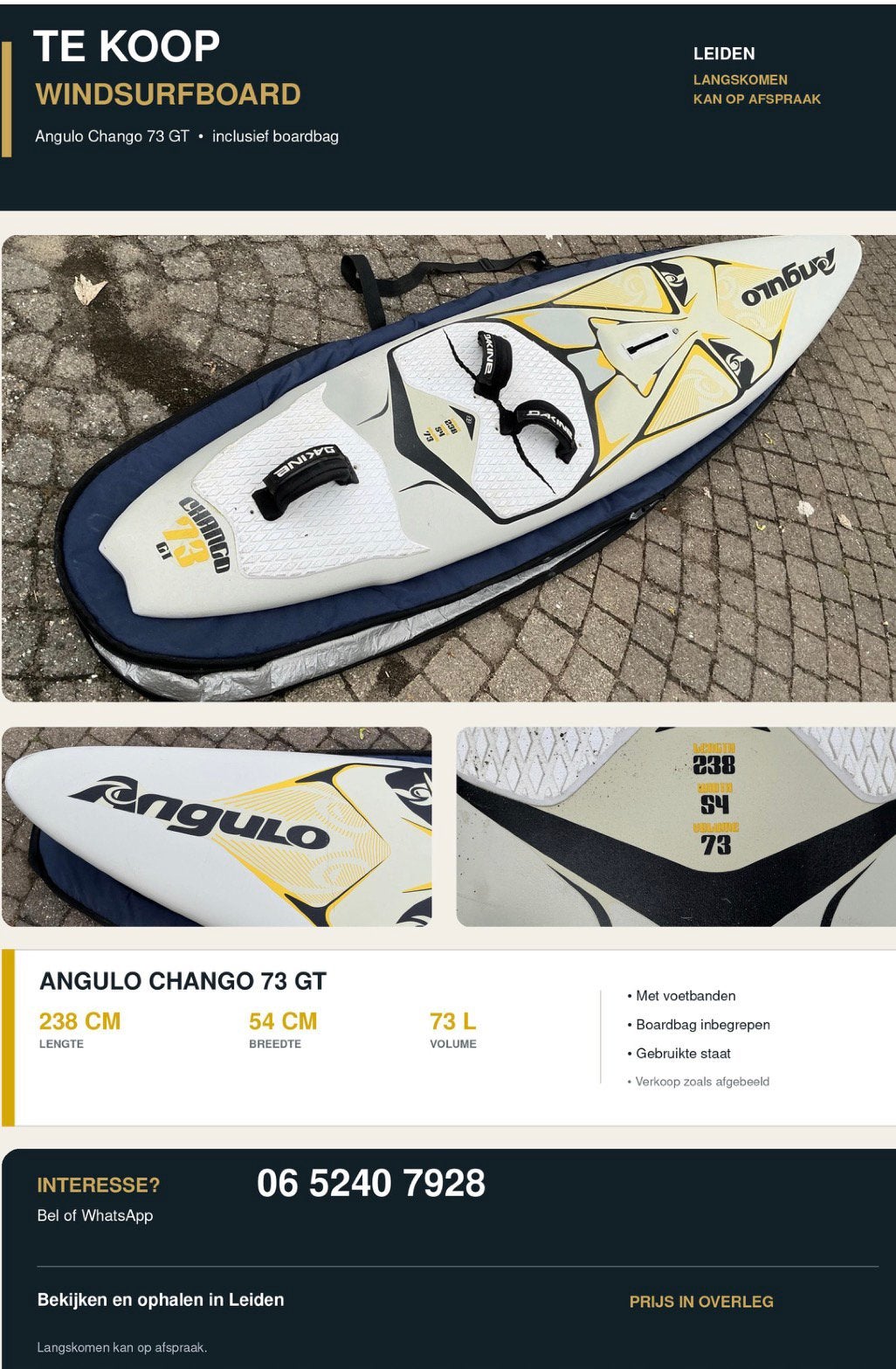 Angula chango waveboard, Watersport en Boten, Ophalen, Zo goed als nieuw, Overige typen