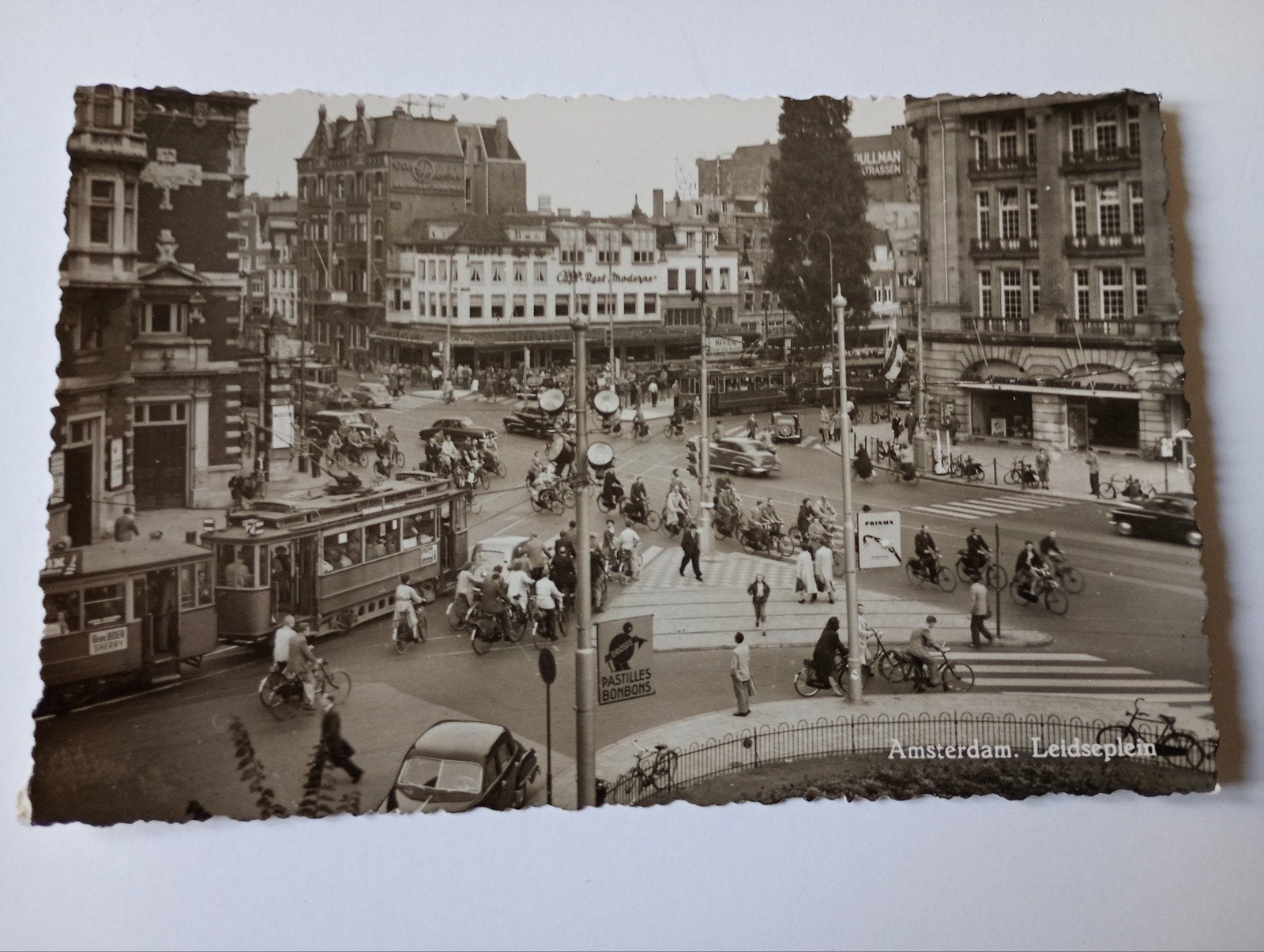 Amsterdam Leidseplein met Tram, Ophalen of Verzenden, Voor 1920, Ongelopen, Noord-Holland