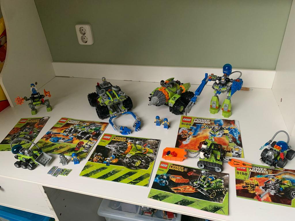 Mooie Collectie Lego Power Miner sets: 6 sets + bonus!, Gebruikt, Compleet, Overige thema's, Lego