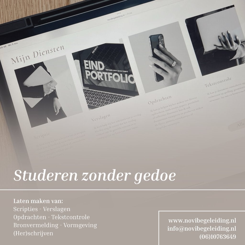 Scriptie of verslagen laten maken, Ophalen, Beta, Nieuw, HBO