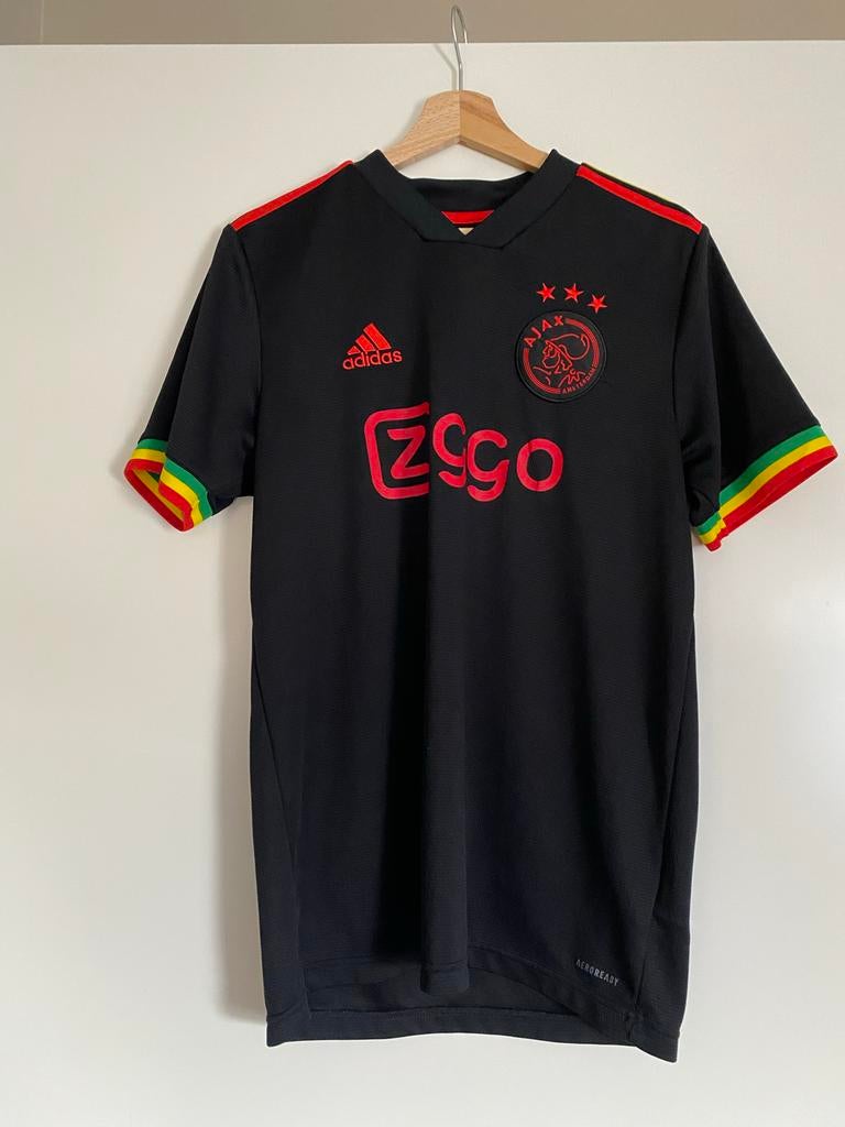 Ajax uitshirt 2021/2022 zwart - Maat M, Sport en Fitness, Voetbal, Maat M, Ophalen, Zo goed als nieuw, Shirt