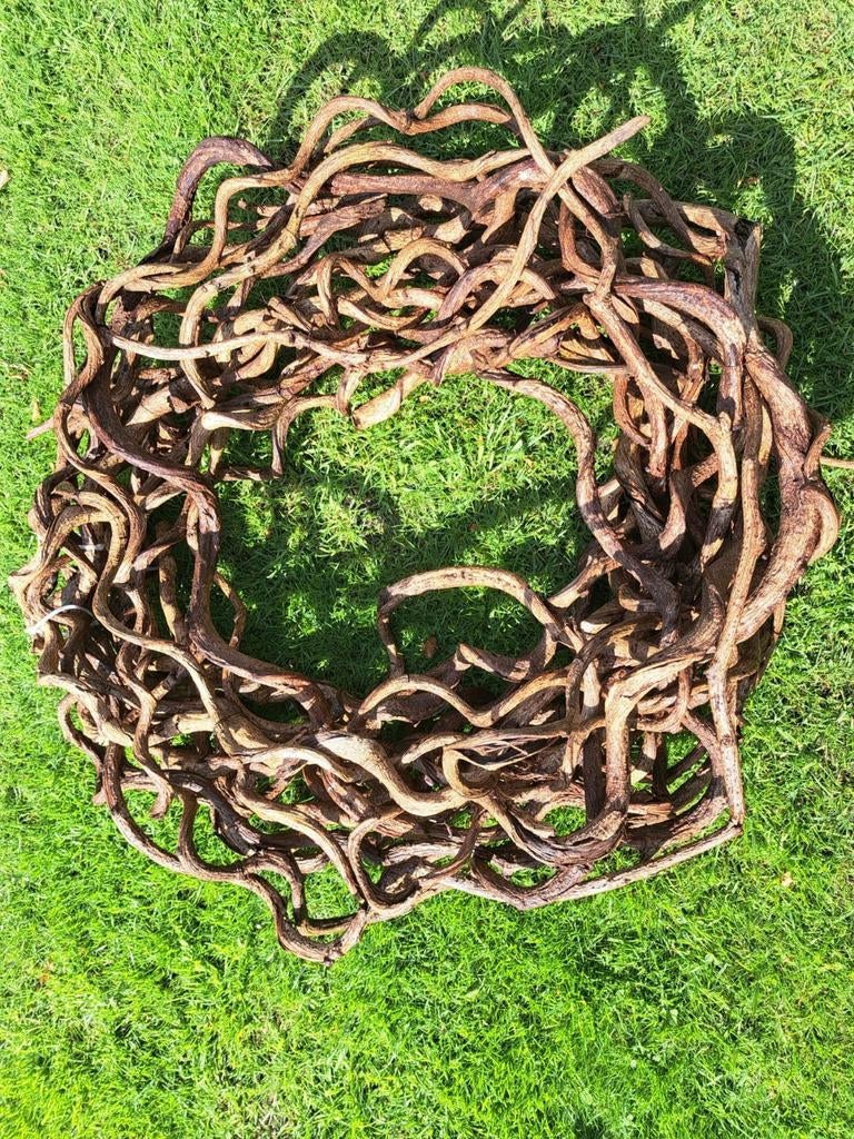 Mooie robuuste krans van natuurlijke takken, Ophalen of Verzenden