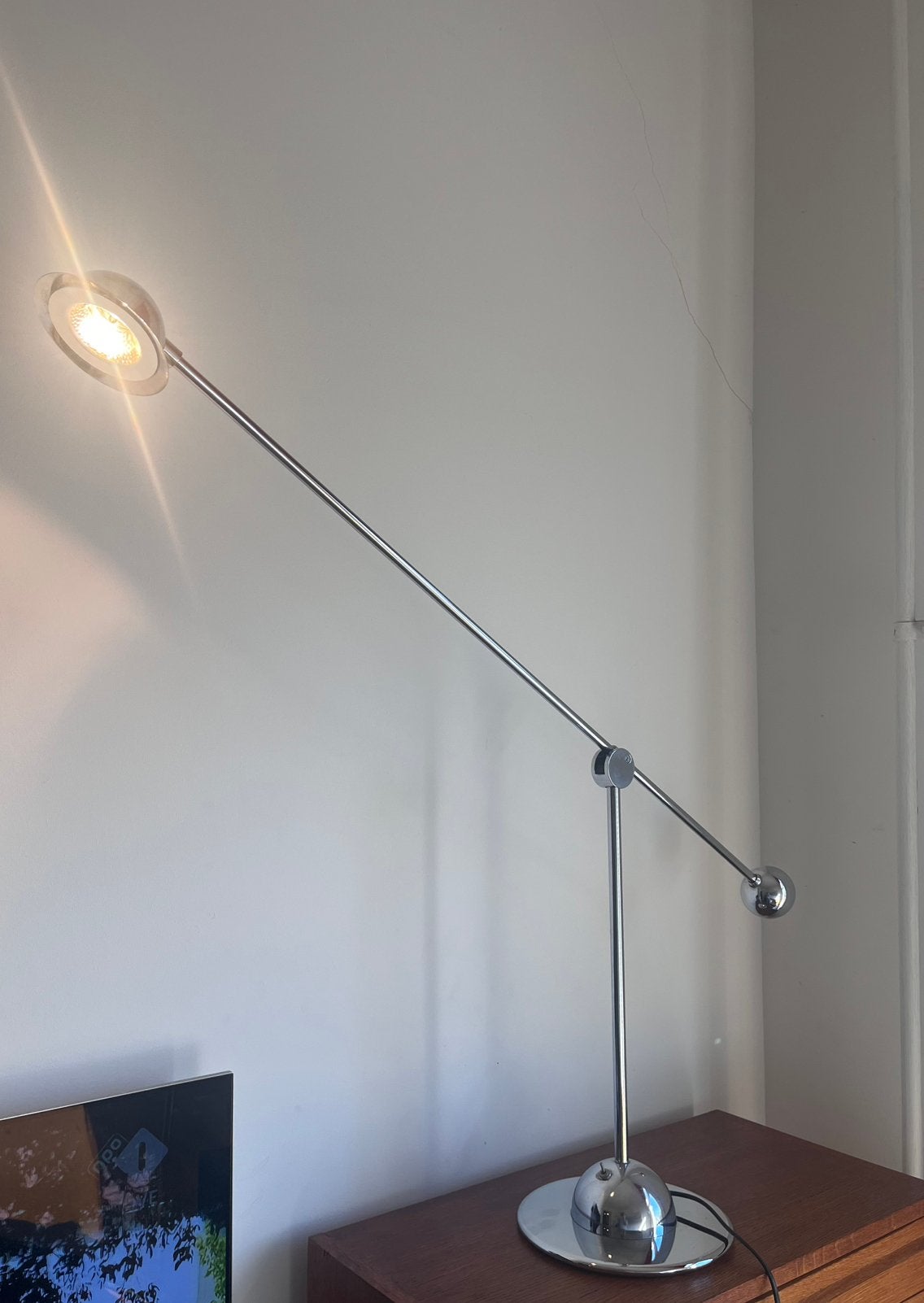 Space age tafellamp met contragewicht van Optelma, Ophalen, Zo goed als nieuw, Artemide
