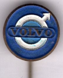 VOLVO blauw op koper vrachtwagen speldje ( A_093), Ophalen of Verzenden, Nieuw, Transport, Speldje of Pin