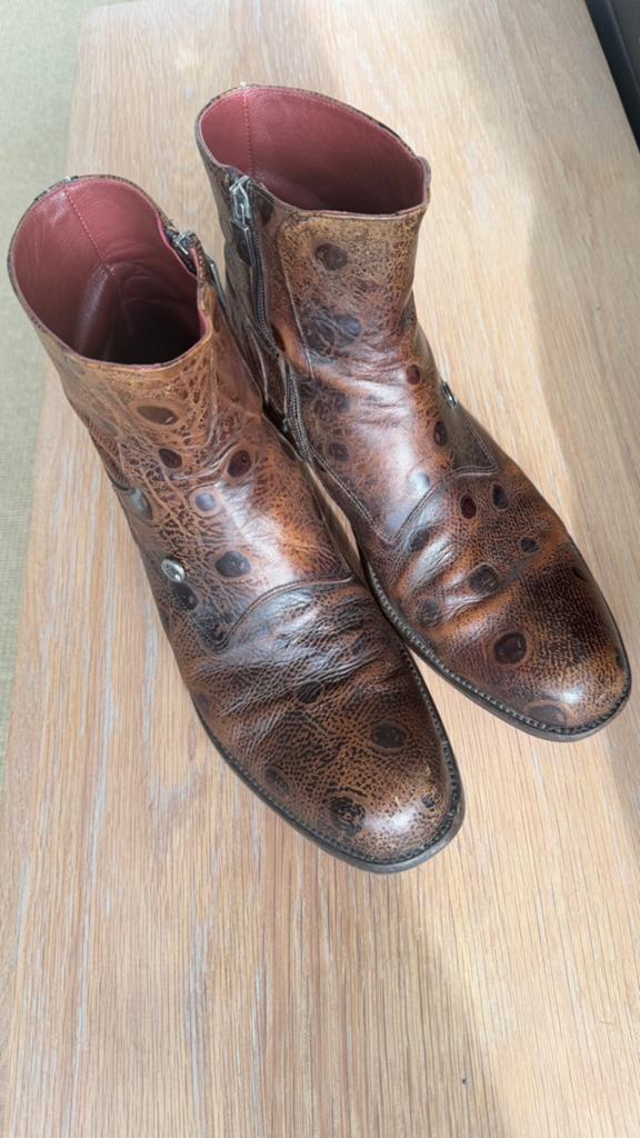 Vero Cuoio struisvogel lederen heren laars maat 40, Bruin, Boots, Ophalen of Verzenden, Zo goed als nieuw