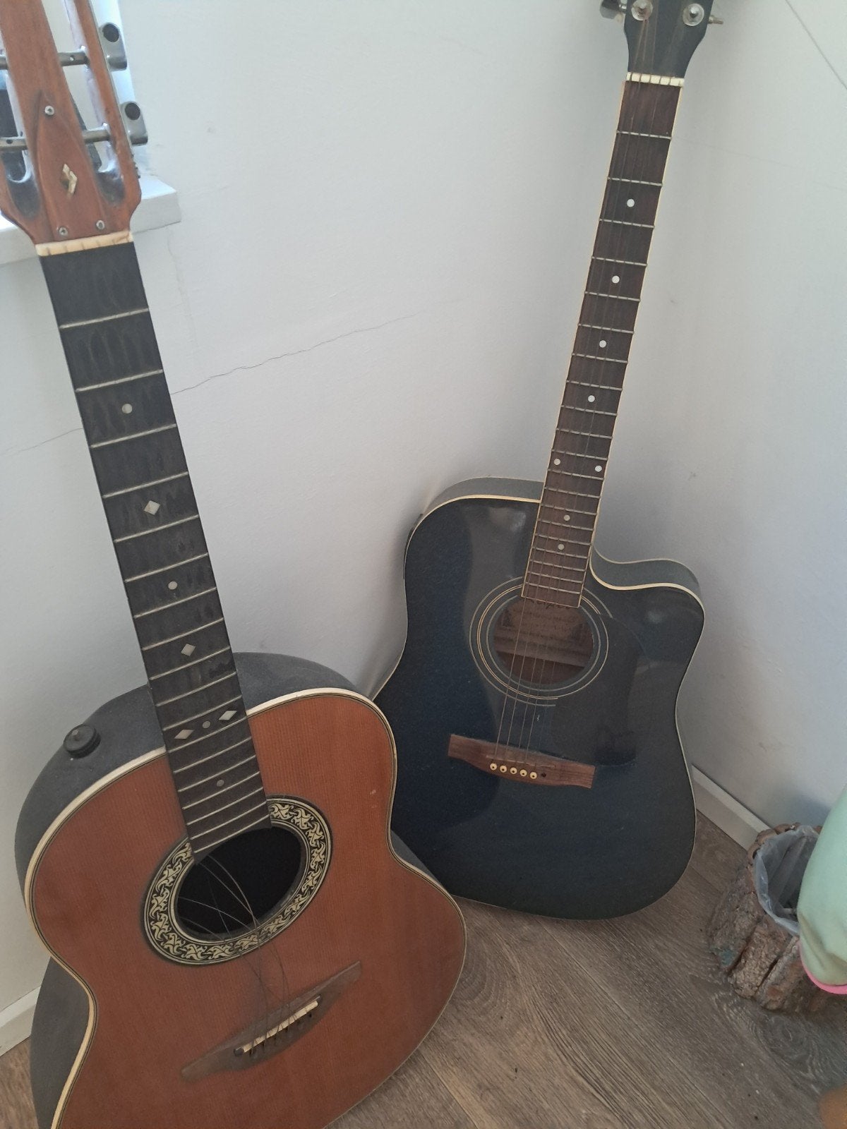 1 gitaar (alleen de blauwe Keiper nog te koop), Ophalen, Klassieke of Spaanse gitaar