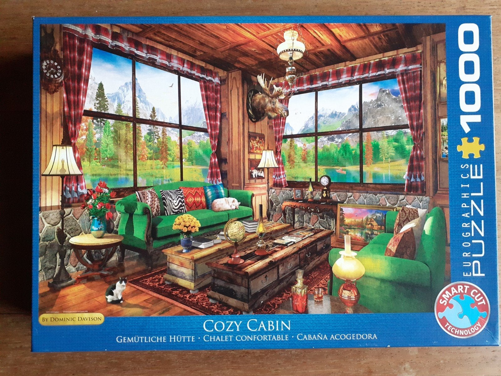 'Cozy Cabin' Eurographics puzzle, Ophalen of Verzenden, 500 t/m 1500 stukjes, Zo goed als nieuw, Legpuzzel