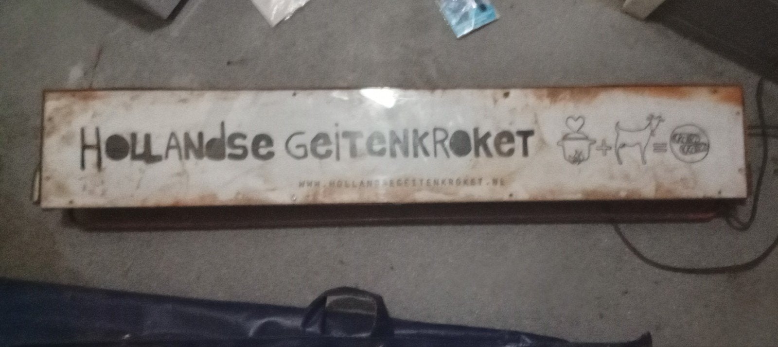 Unieke lichtbak 'Hollandse Geitenkroket' - Opknapper, Ophalen of Verzenden