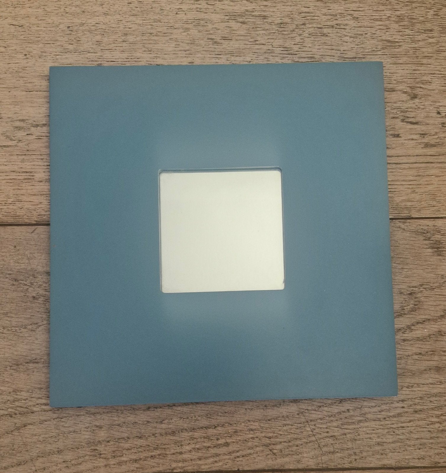 Wandspiegel blauw 26x26, Blauw, Nieuw, Ophalen of Verzenden, Fotolijst