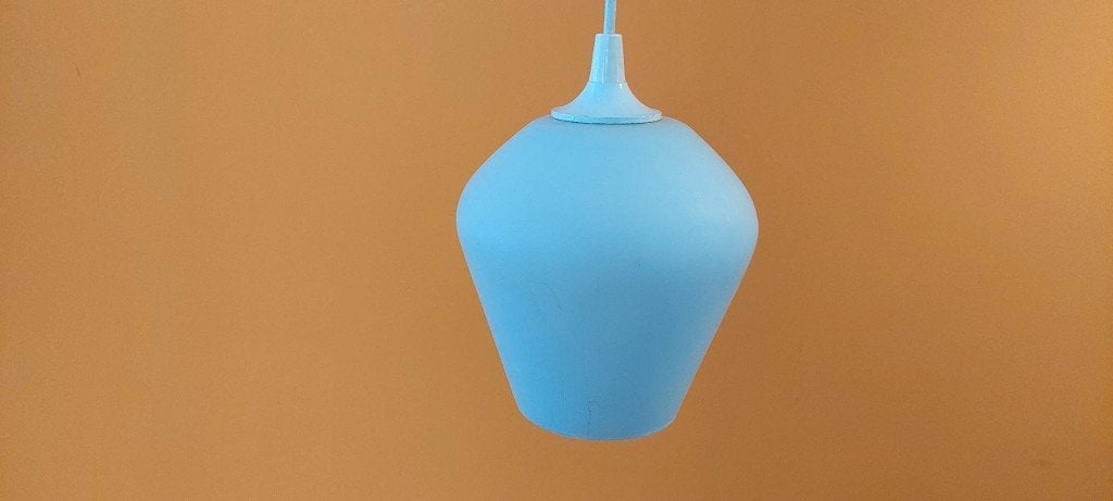 Retro Melkglas Hanglamp lamp Jaren 60 • Stijl Onion, Huis en Inrichting, Eu, Eu, Vintage jaren 60 70, Eu