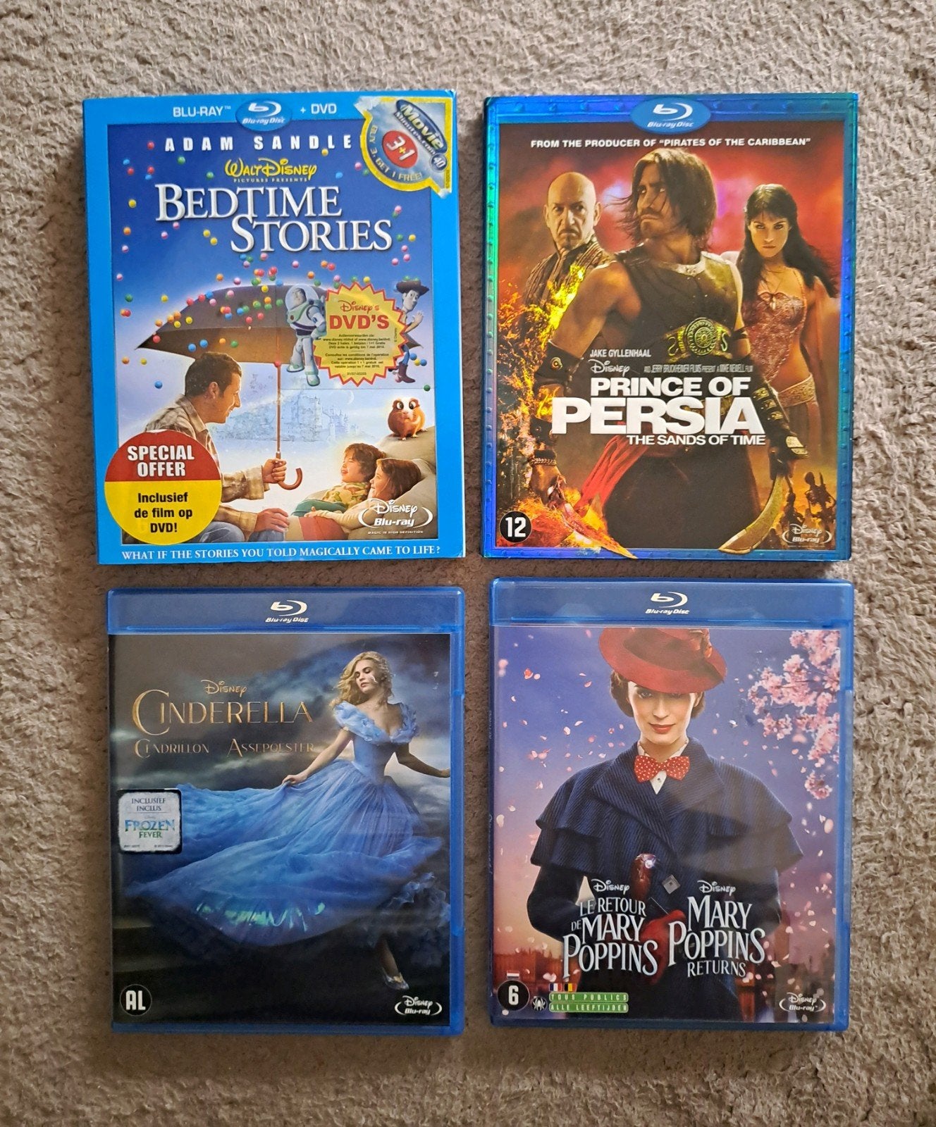 4 Disney Blu-rays!, Avontuur, Inclusief DVD, Nederlands, Ophalen of Verzenden