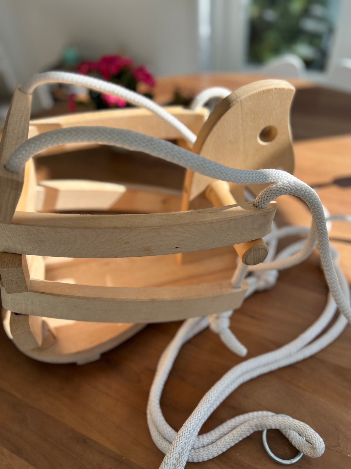 Schommel hout baby paard montessori, Ophalen of Verzenden, Zo goed als nieuw