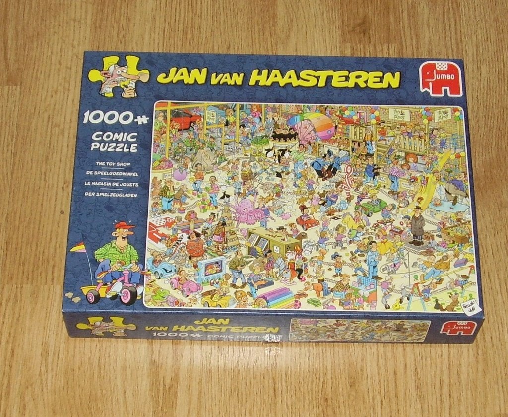 Jan van Haasteren - De Speelgoedwinkel - (1000 stuks), Ophalen of Verzenden, 500 t/m 1500 stukjes, Zo goed als nieuw, Legpuzzel