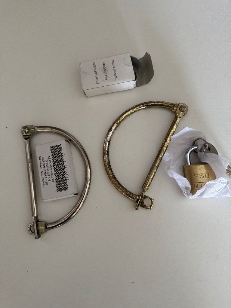 2x nieuw slot met plunjezak beugels., Ophalen of Verzenden, Marine, Nederland, Overige typen