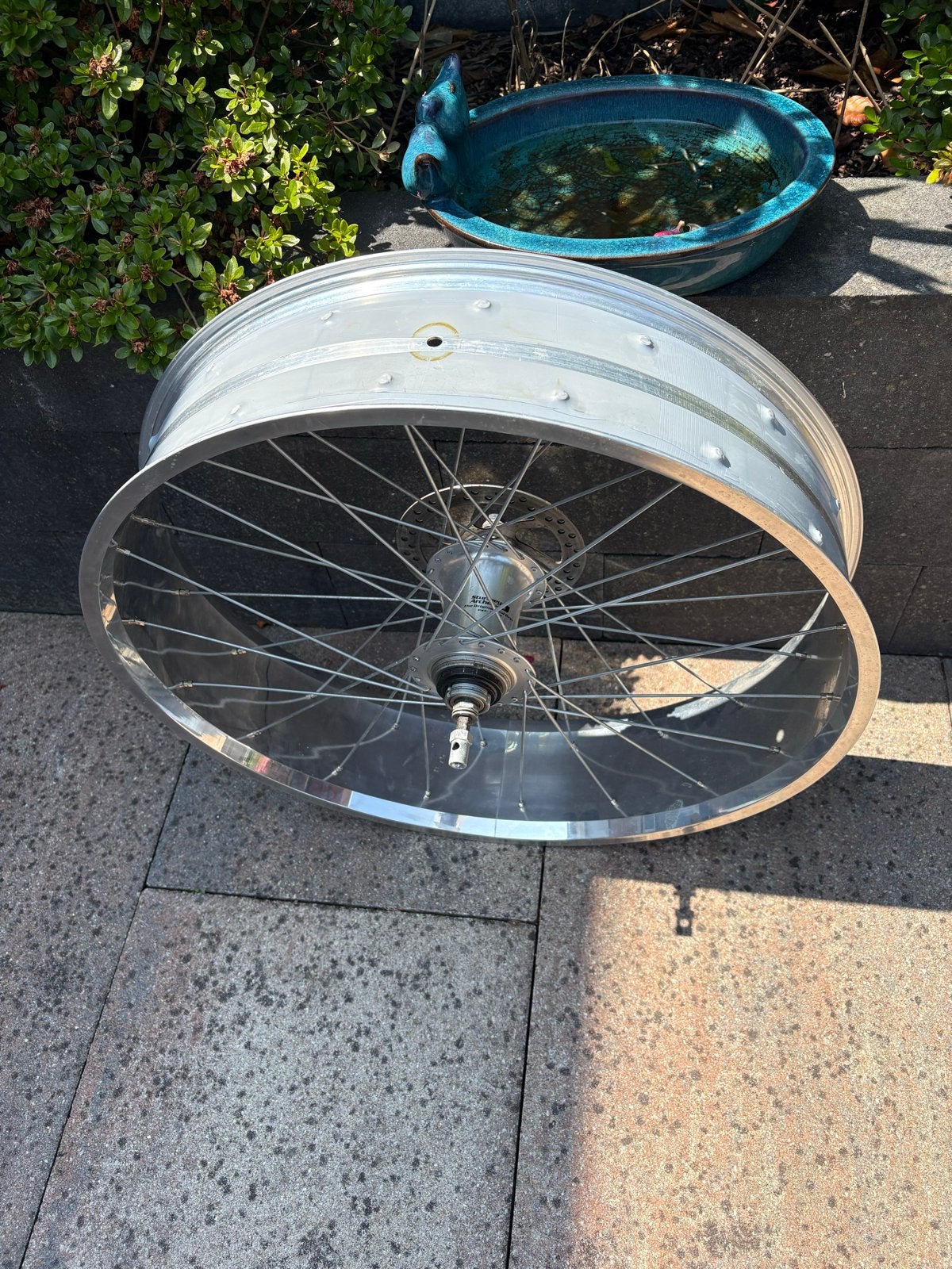 Wiel 26"x130mm met Sturmey Archer 3-speed naaf, Ophalen, Gebruikt, Staal