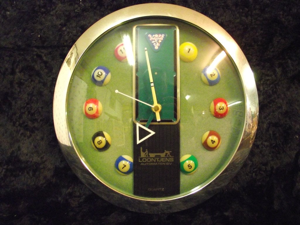 vintage biljard klok, Ophalen of Verzenden, Gebruikt, Overige typen