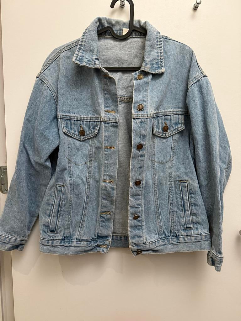 Denim jacket / Stoere spijkerjas, lichtblauw, Ophalen of Verzenden, Gedragen, Maat 36 (S), Blauw