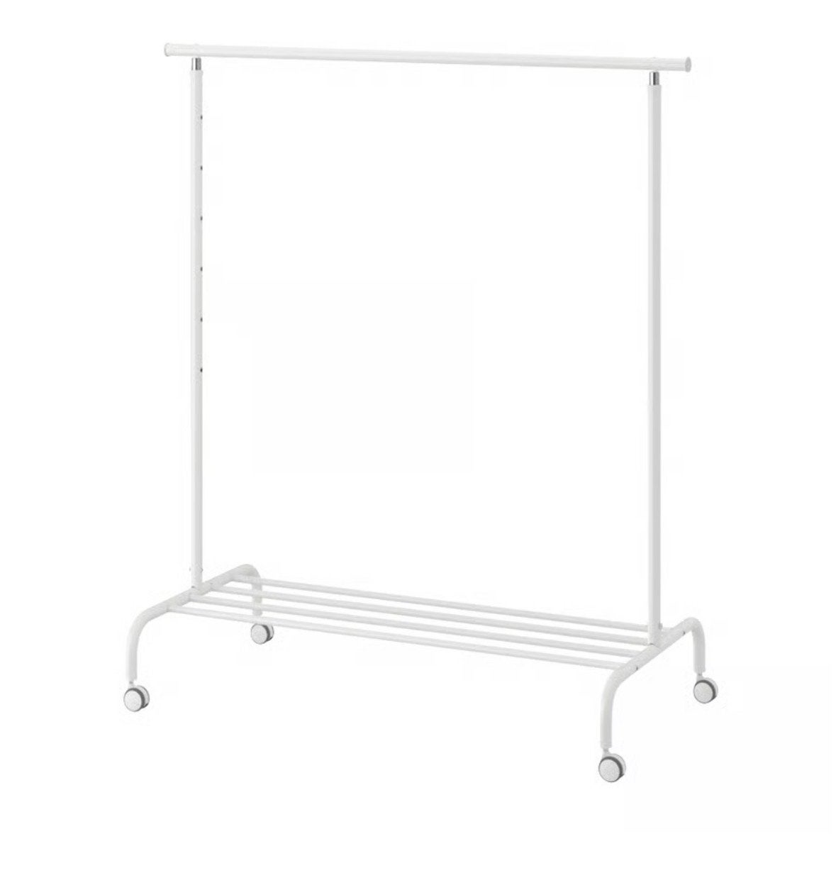 Witte kledingrek op wielen - IKEA MULIG, Ophalen, Met wielen, Gebruikt