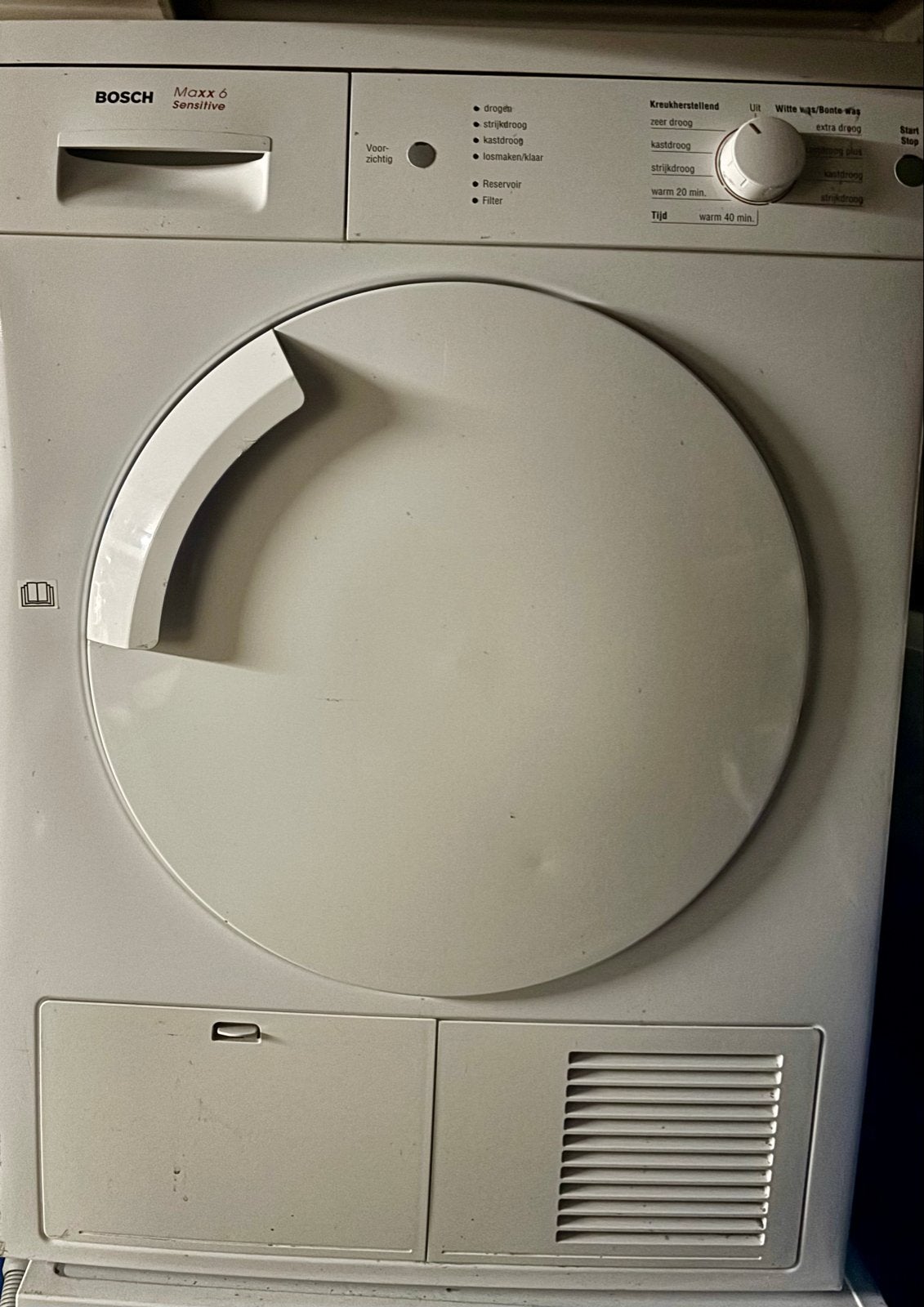 Bosch Maxx 6 Sensitive condensdroger, Witgoed en Apparatuur, Wasdrogers, Ophalen, 6 tot 8 kg, Zo goed als nieuw, Voorlader