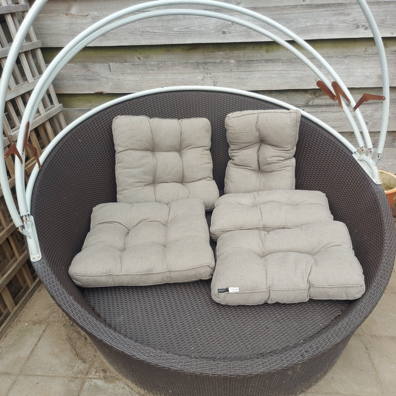 Lounge bank, Ophalen, Wicker, Bank