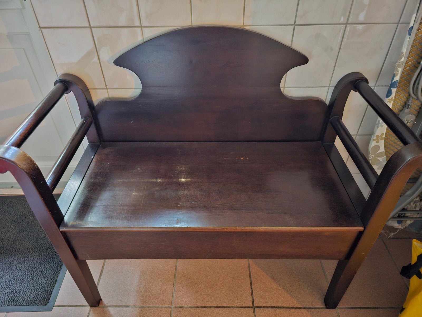 Vintage houten bankje om op te pimpen, Ophalen of Verzenden