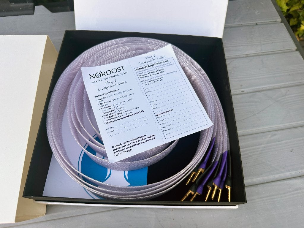 Nordos Frey 2 Luidspreker kabel 2 x 3mtr, Nordost, Verzenden, Nordost, Luidsprekerkabel