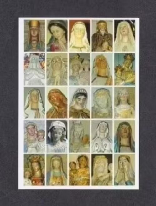 Devotie Religie Maria Portretten van Maria Beelden., Verzamelen, Ophalen of Verzenden, 1980 tot heden, Ongelopen, Cultuur en Media