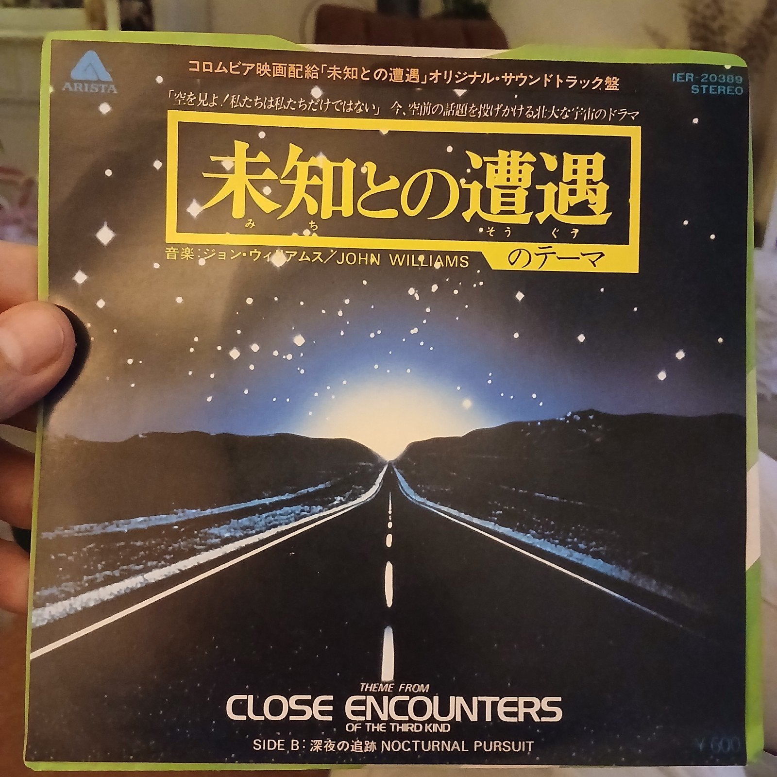 John Williams - Close Encounters of the Third Kind Theme, Inclusief insert, Filmmuziek en Soundtracks, 7 inch, Ophalen of Verzenden