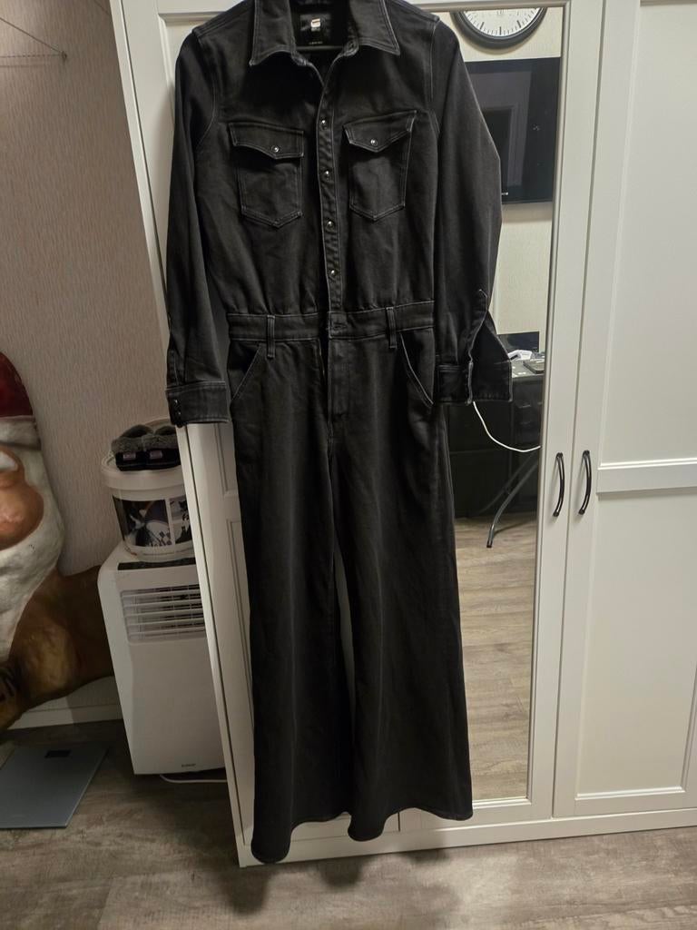 G-Star western Denim Jumpsuit Zwart - Maat M, Maat 38/40 (M), Zwart, Ophalen of Verzenden, Zo goed als nieuw